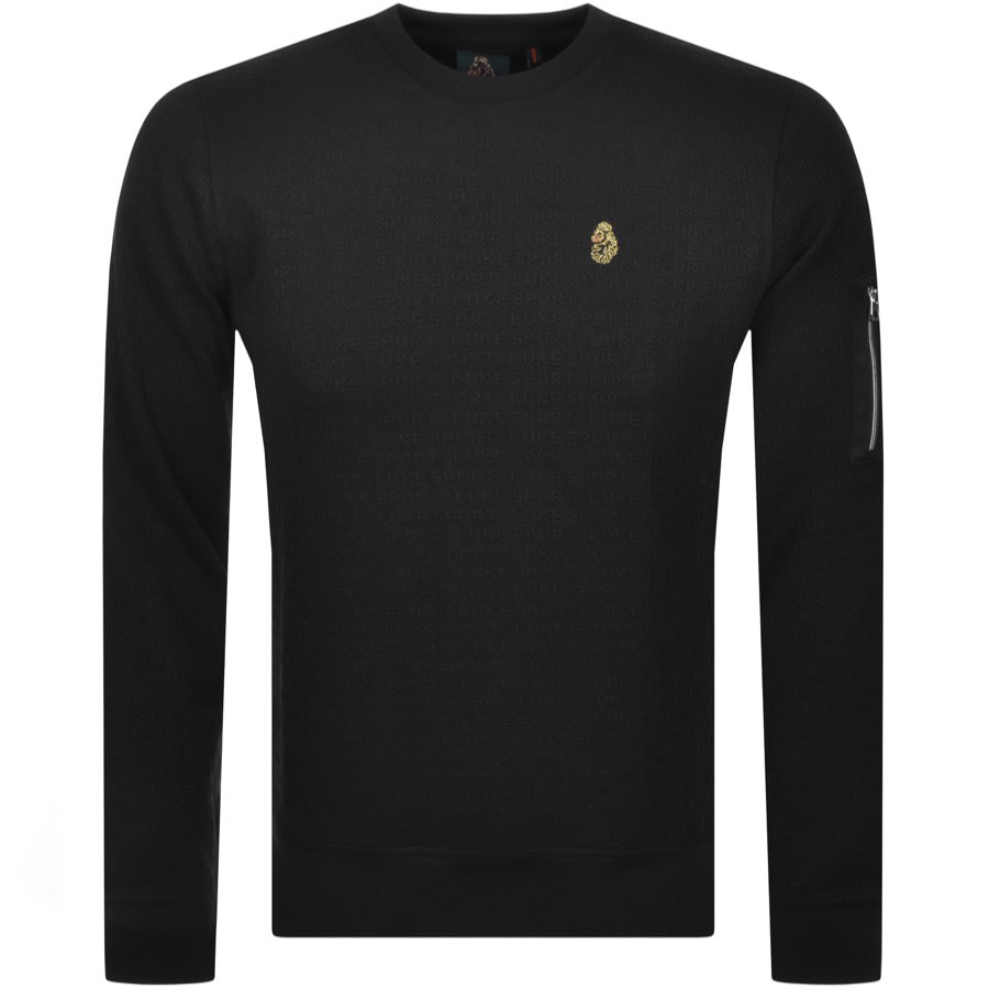 Alternative Image for ProductLuke 1977 You Jaquard Full Zip Sweatshirt Black1